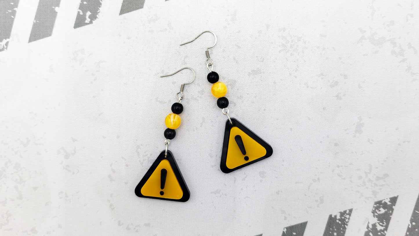 WARNING SIGN EARRINGS - Kozmic Garden