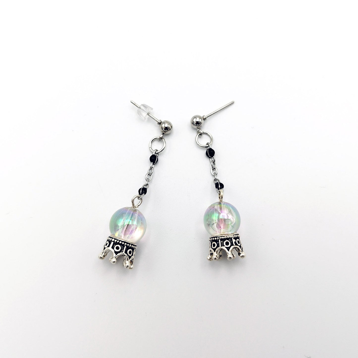 CRYSTAL BALL EARRINGS - Kozmic Garden