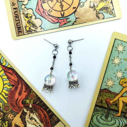 CRYSTAL BALL EARRINGS - Kozmic Garden