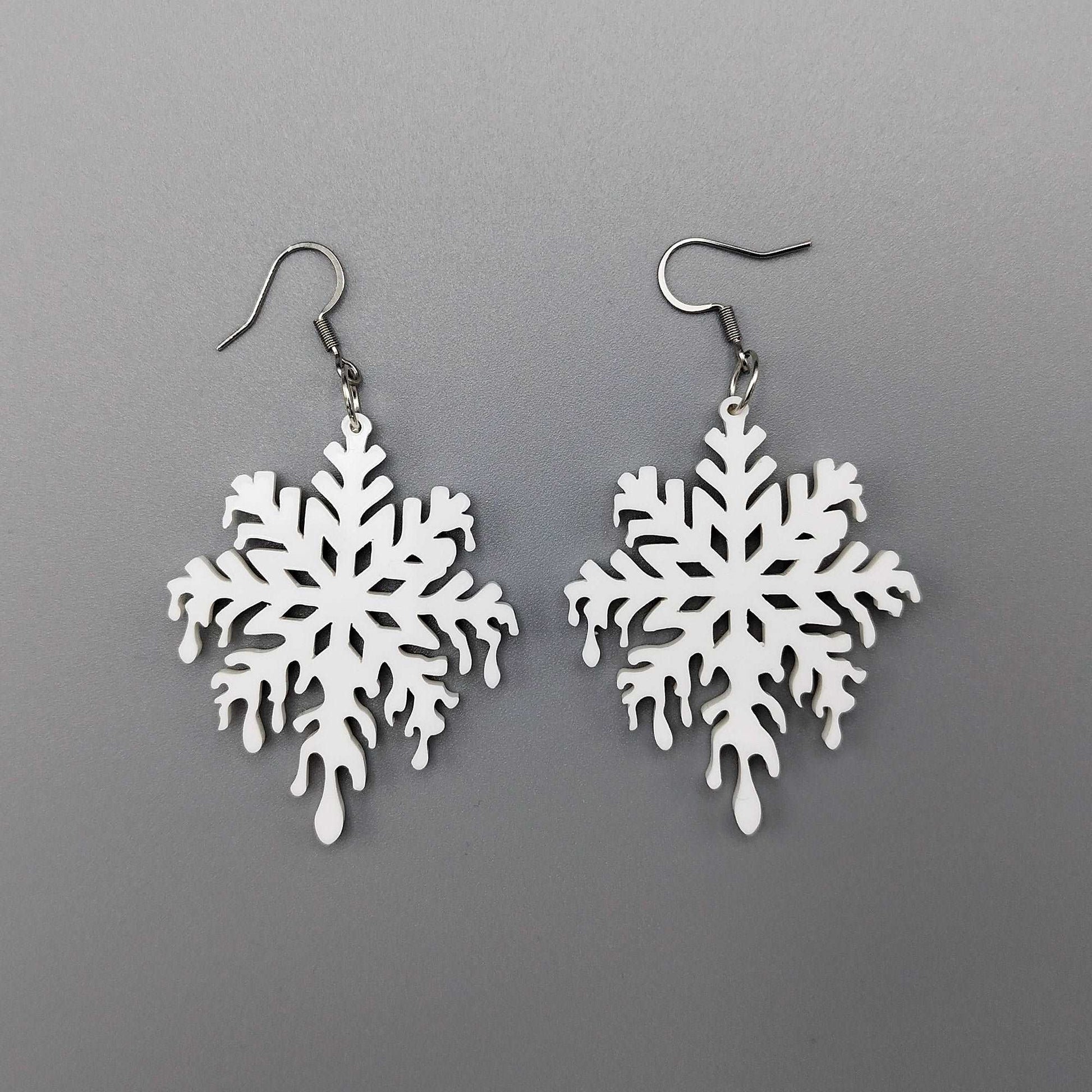 Melting Snowflakes Earrings - Kozmic Garden