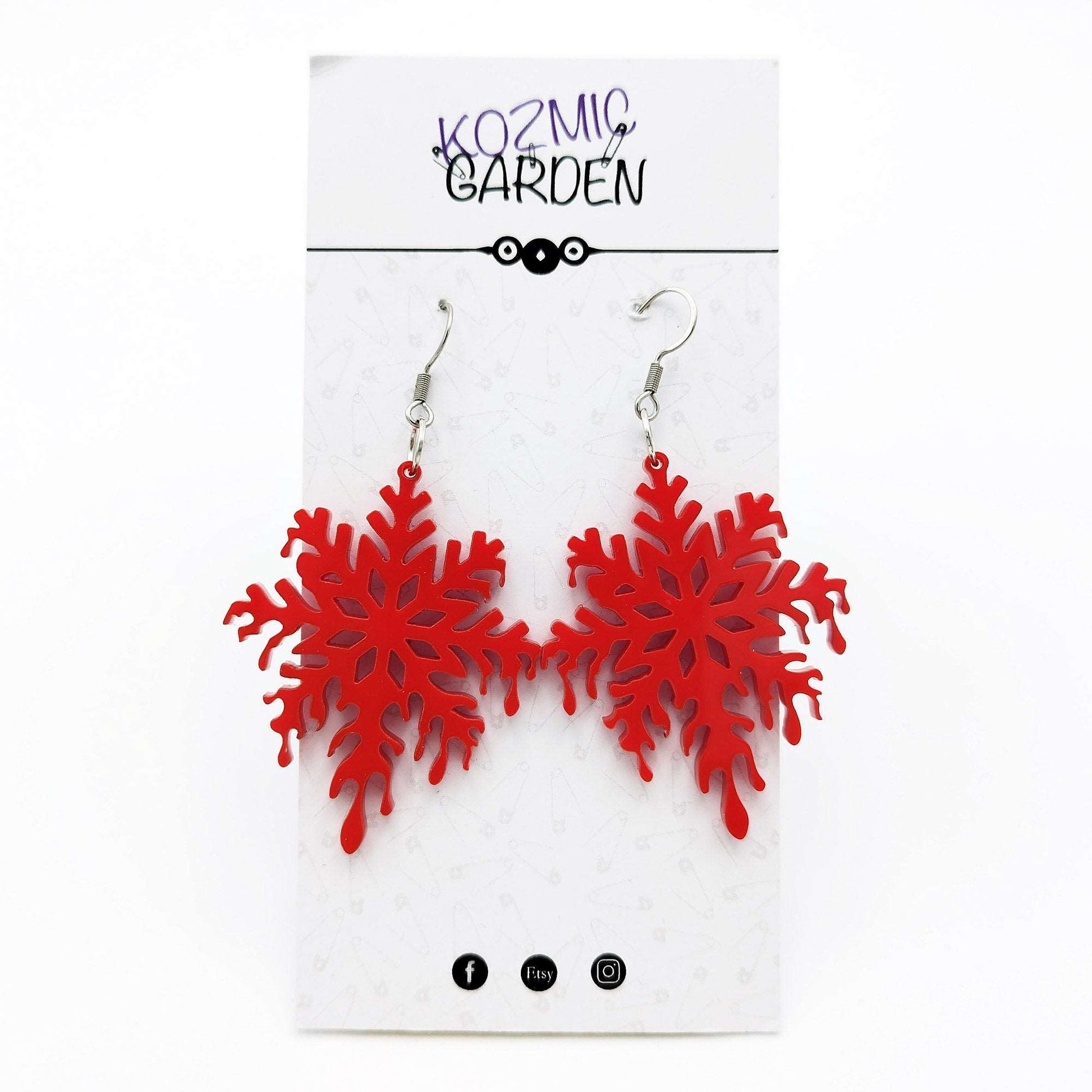 Melting Snowflakes Earrings - Kozmic Garden