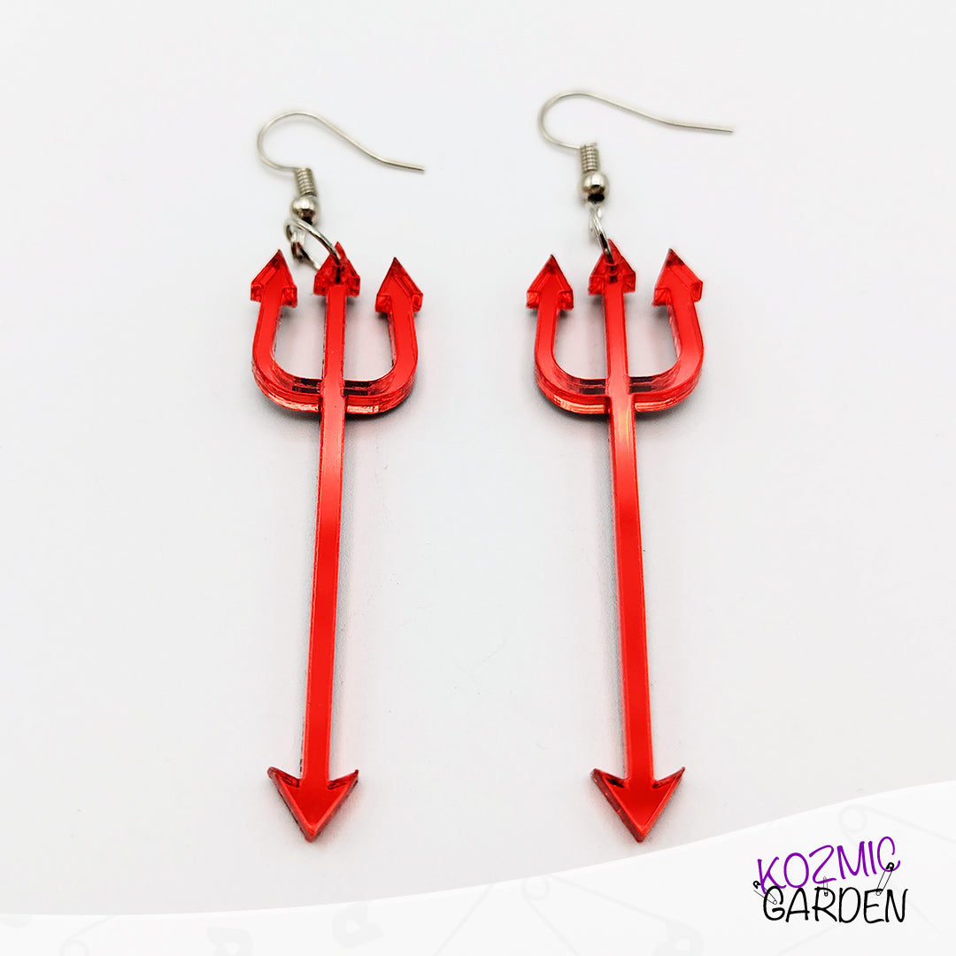 DEVIL'S TRIDENT EARRINGS - Kozmic Garden