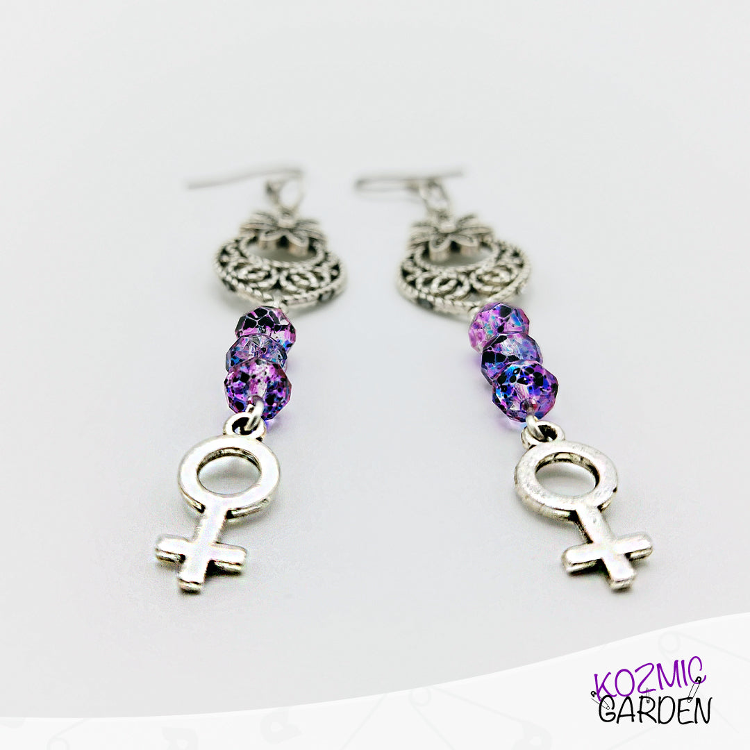 HIPPY FEMINIST EARRINGS - Embrace your inner flower child!