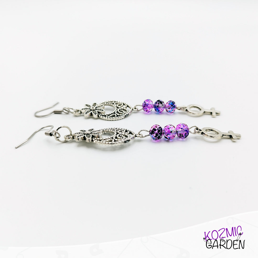 HIPPY FEMINIST EARRINGS - Embrace your inner flower child!