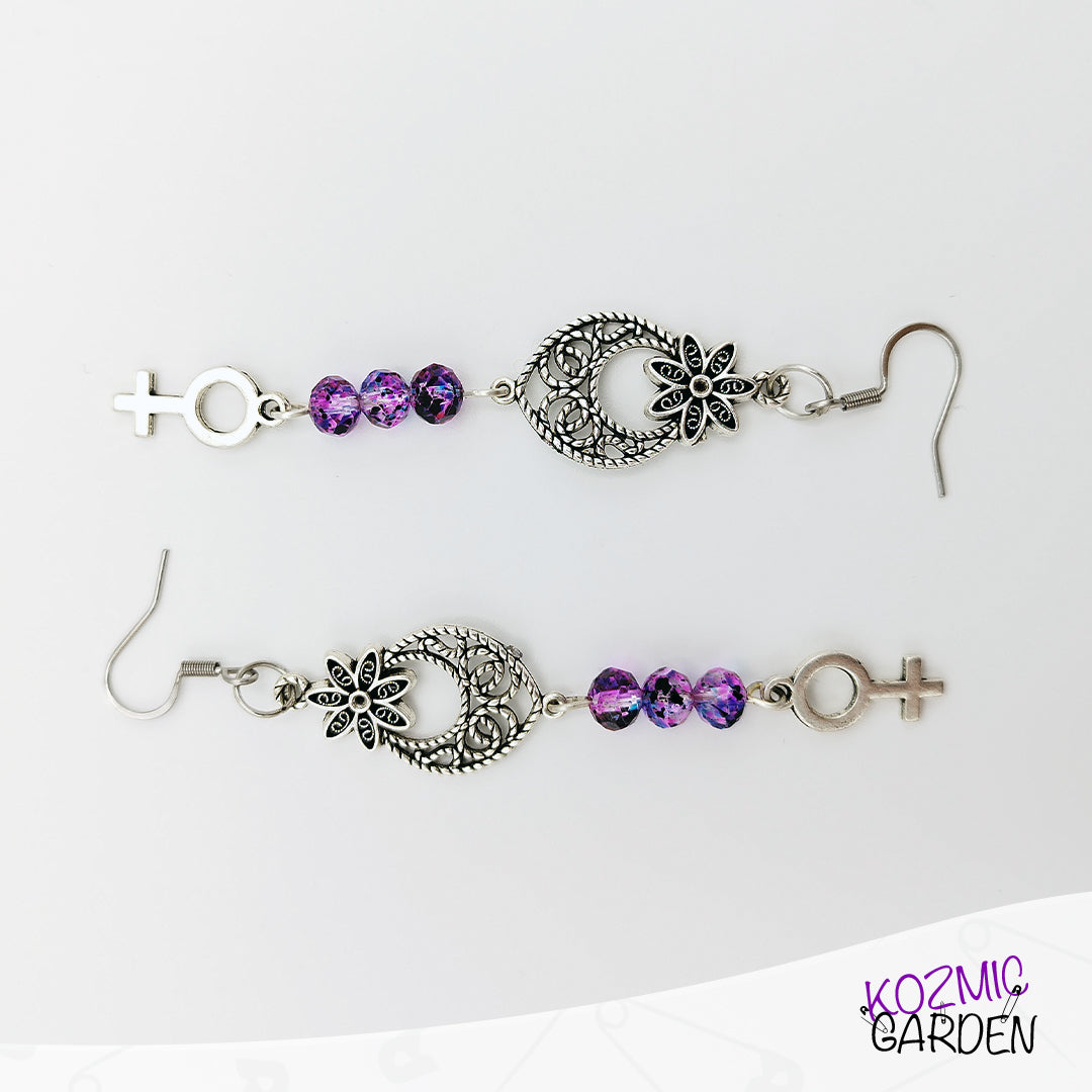 HIPPY FEMINIST EARRINGS - Embrace your inner flower child!