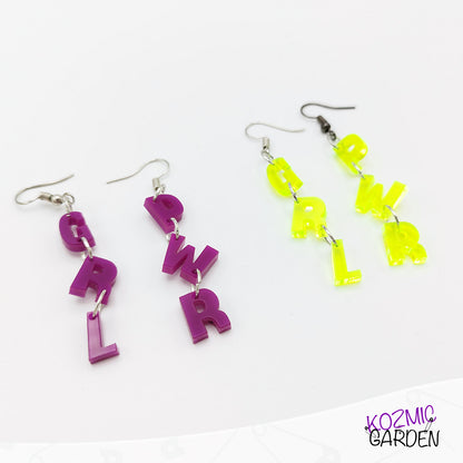 GIRL POWER EARRINGS - Wear Your Message Loud!