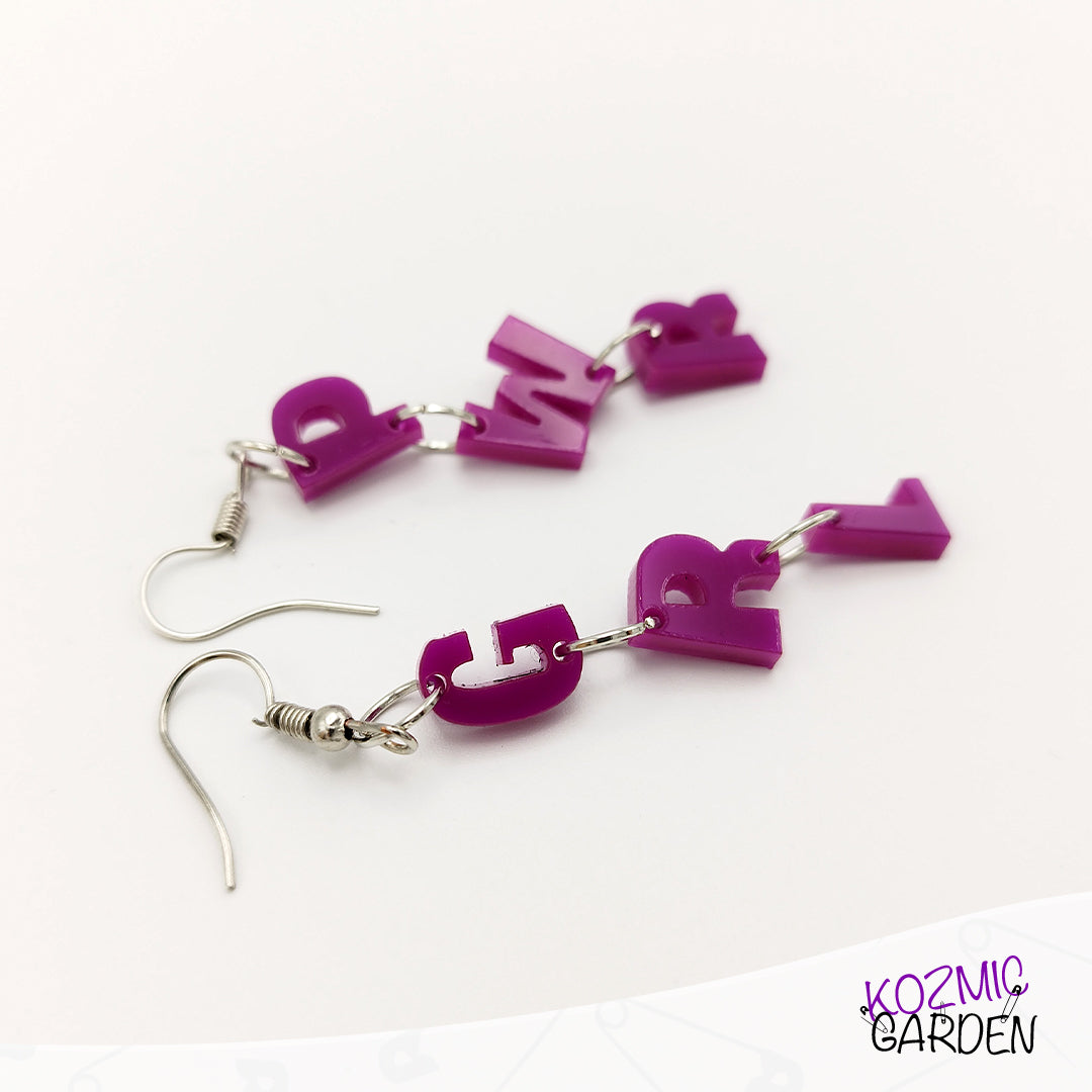 GIRL POWER EARRINGS - Wear Your Message Loud!