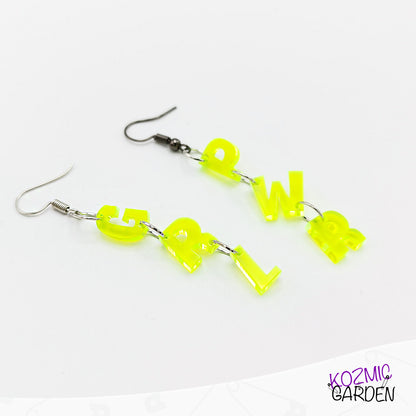 GIRL POWER EARRINGS - Wear Your Message Loud!