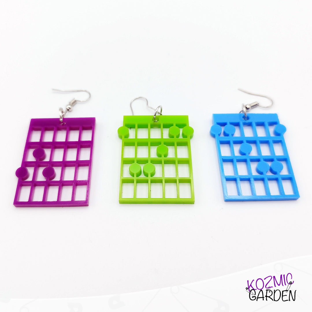 Guitar Chord Earrings and Pendant | Keep on Rockin'