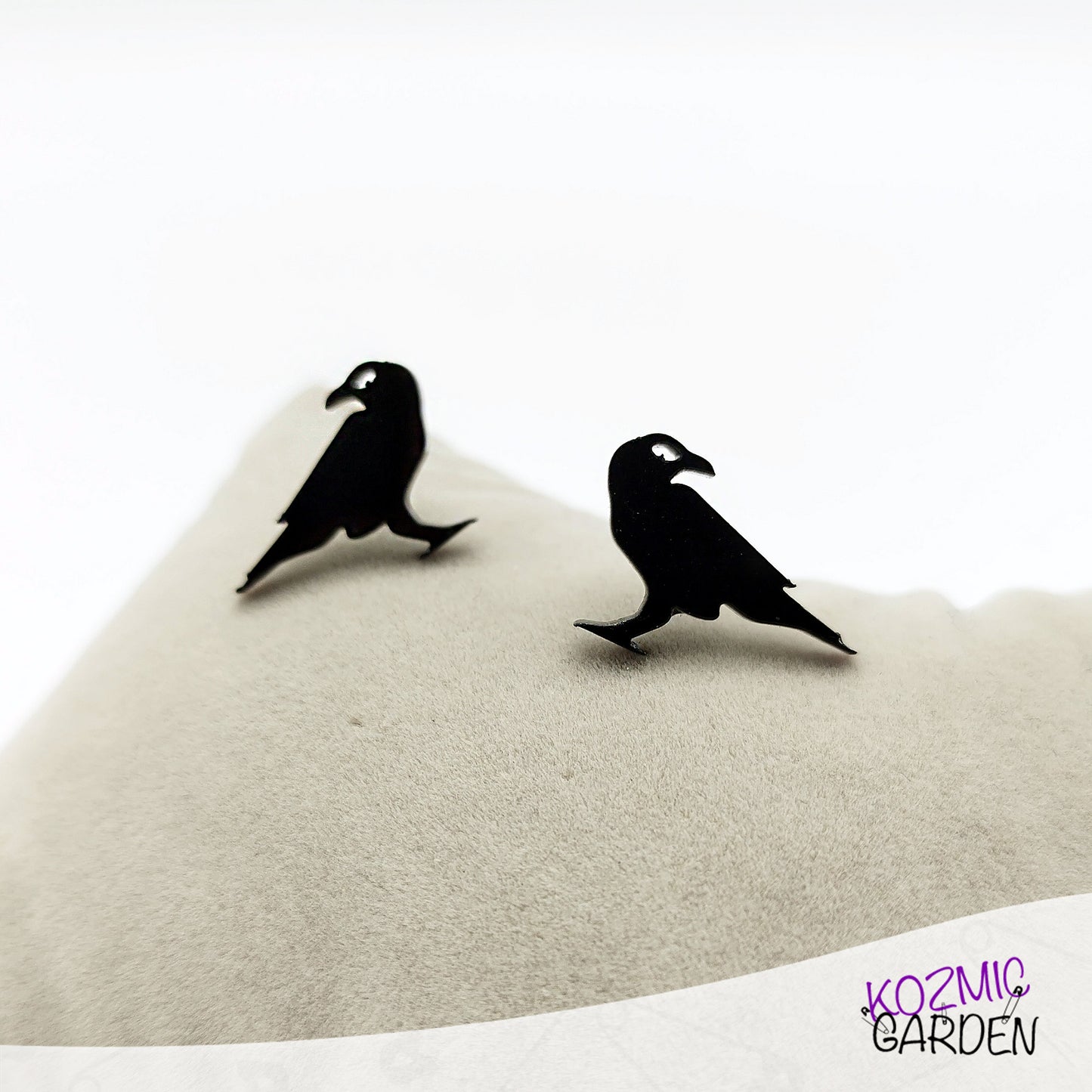 Gothic Raven Stud Earrings | Edgar Allan Poe Vibes!