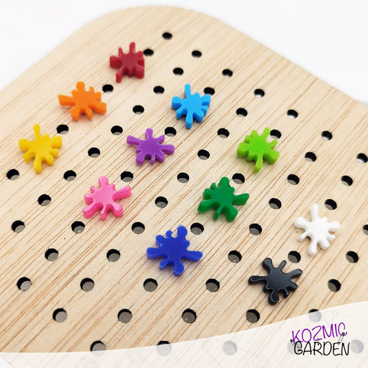 Paint Splash Stud Earrings | Colorful and Creative for Artists !