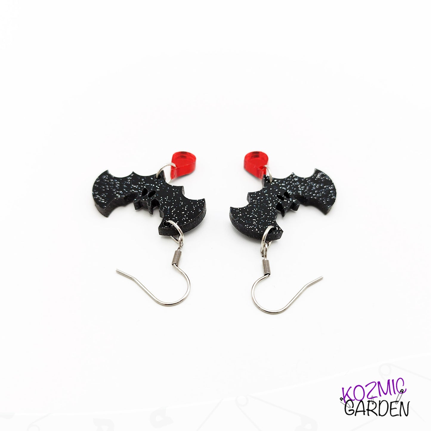 Bat Earrings with Blood Drop – A Touch of Glam, A Drop of Danger!