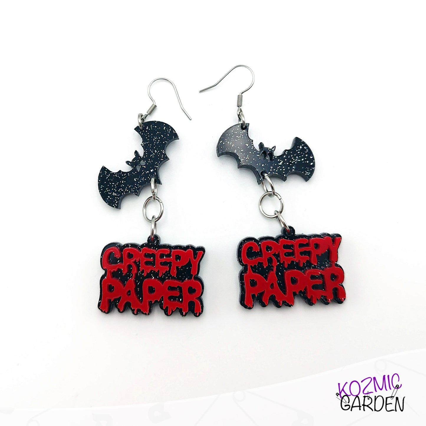 Nandor's "Creepy Paper" Bat Earrings – Because crepe paper is too ordinary!