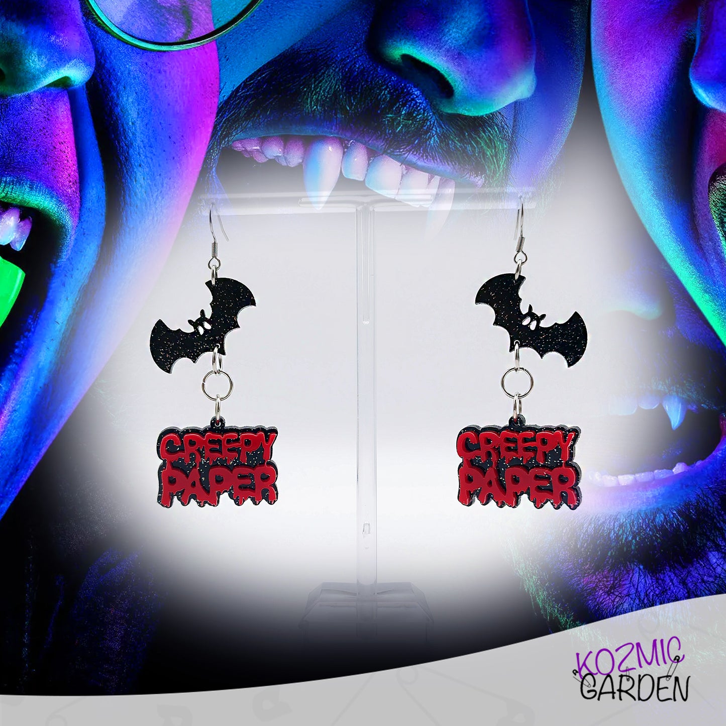 Nandor's "Creepy Paper" Bat Earrings – Because crepe paper is too ordinary!