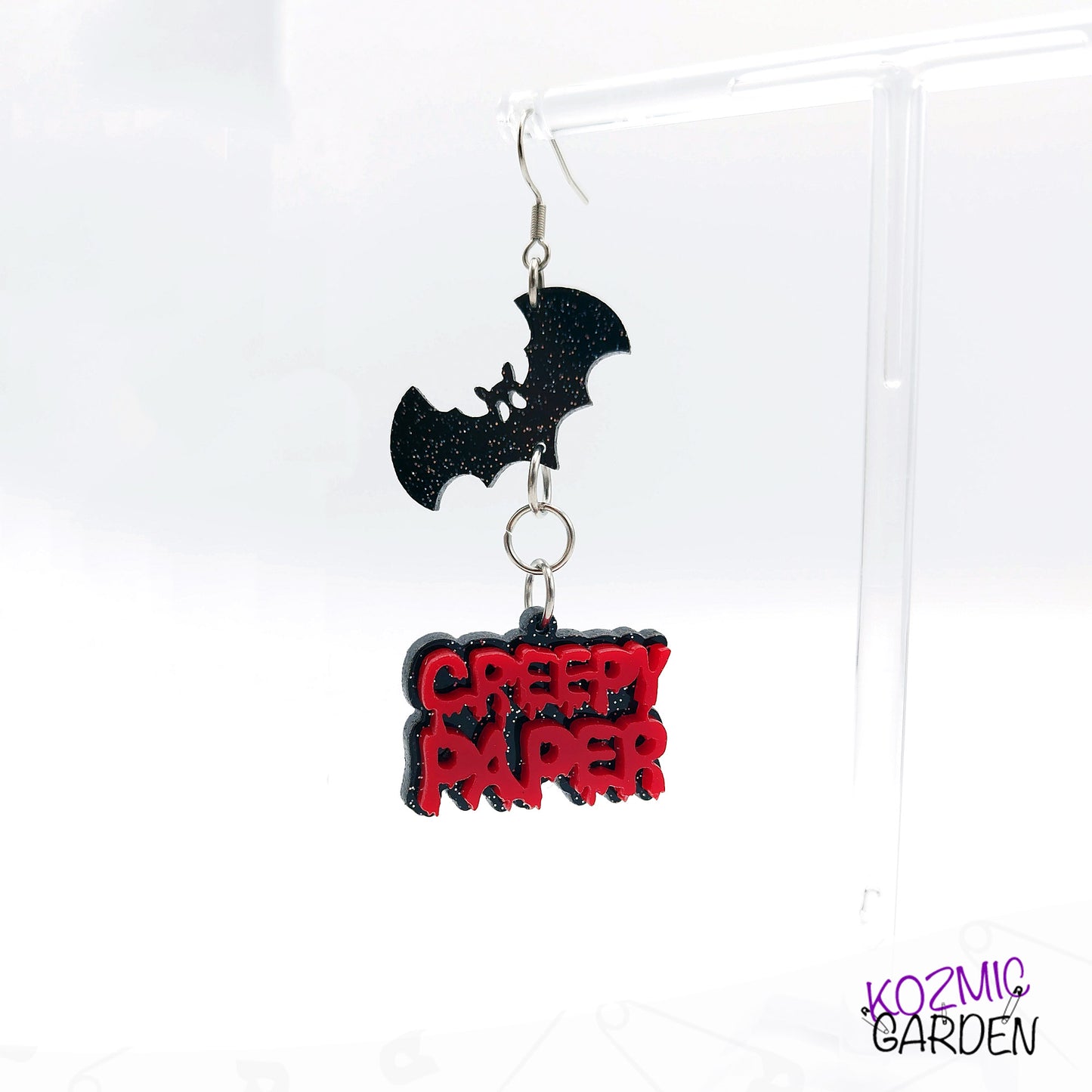 Nandor's "Creepy Paper" Bat Earrings – Because crepe paper is too ordinary!