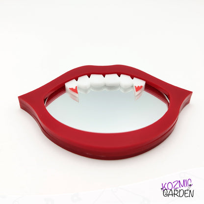 Vampire Mouth Pocket Mirror – Show off your fangs!