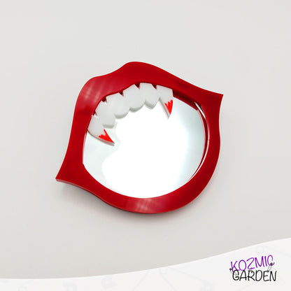 Vampire Mouth Pocket Mirror – Show off your fangs!