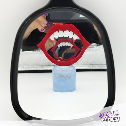 Vampire Mouth Pocket Mirror – Show off your fangs!