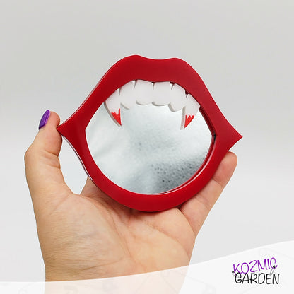 Vampire Mouth Pocket Mirror – Show off your fangs!