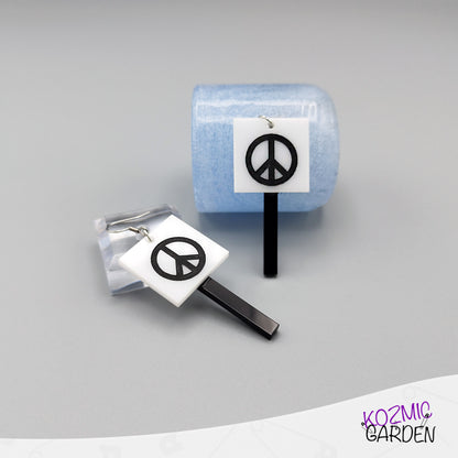 Peace Symbol Protester Banner Earrings - Carry the message of peace with style!