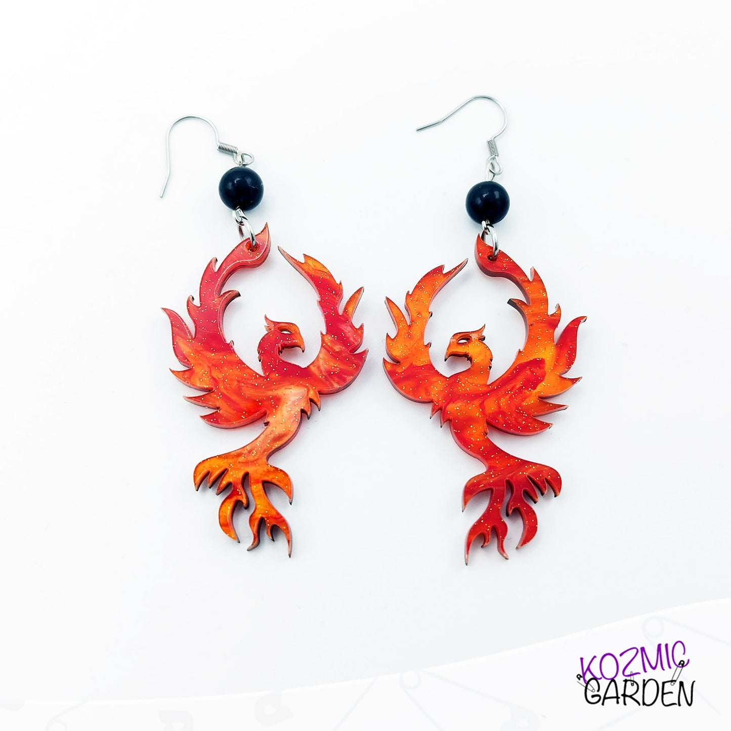 Fiery Phoenix Earrings and Pendant | Dare to emerge from the ashes! 🔥