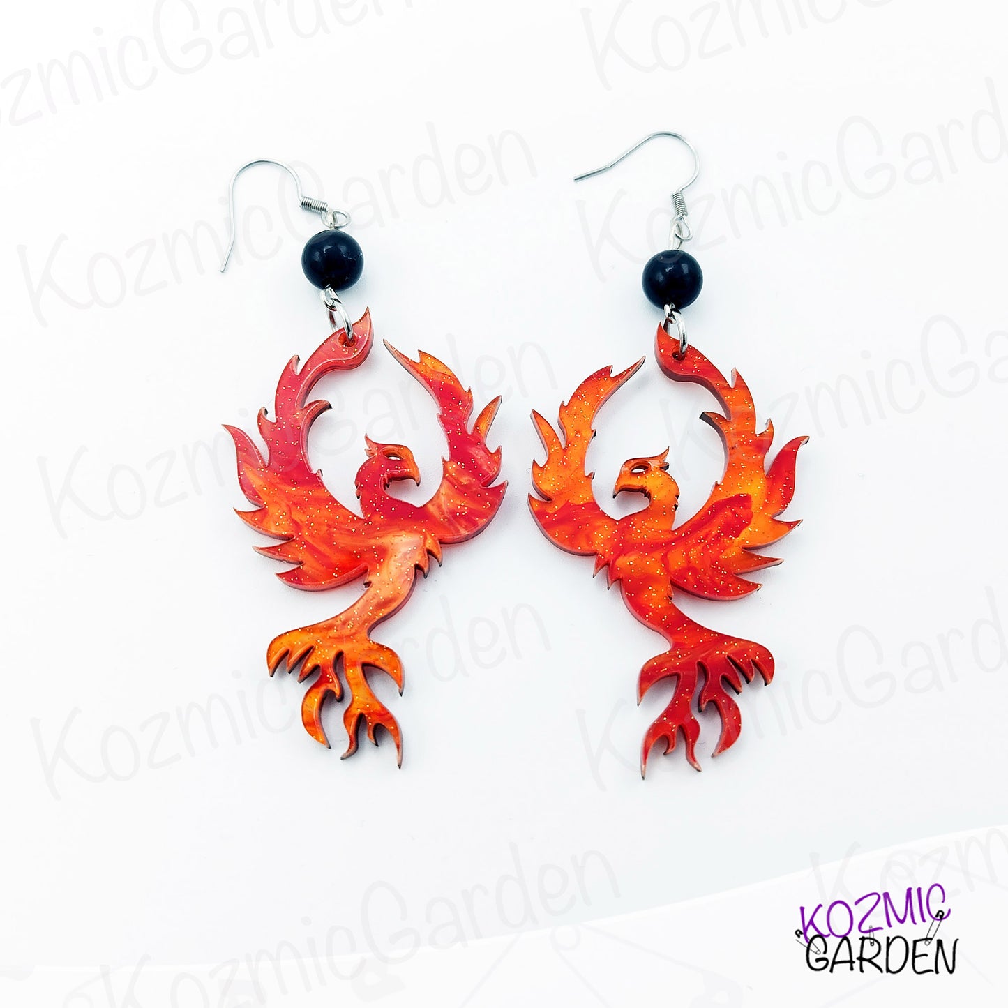 Fiery Phoenix Earrings and Pendant | Dare to emerge from the ashes! 🔥