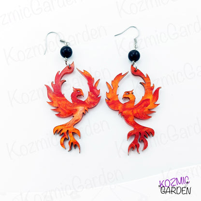 Fiery Phoenix Earrings and Pendant | Dare to emerge from the ashes! 🔥