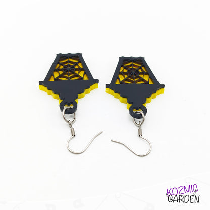 Spider Web Lantern Earrings  – Light up your Spookiness!