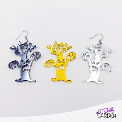 Spooky Tree Earrings | Welcome to the enchanted forest Muahahaha!