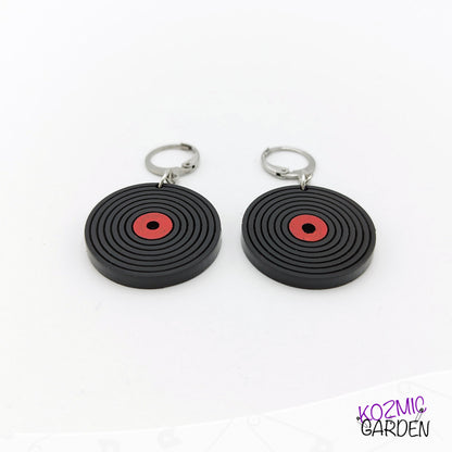 Retro Vinyl Disc Earrings – Music Lover’s Dream