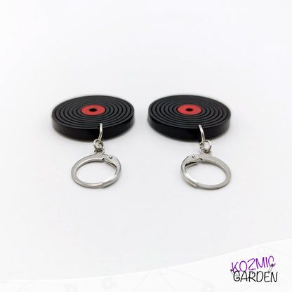 Retro Vinyl Disc Earrings – Music Lover’s Dream