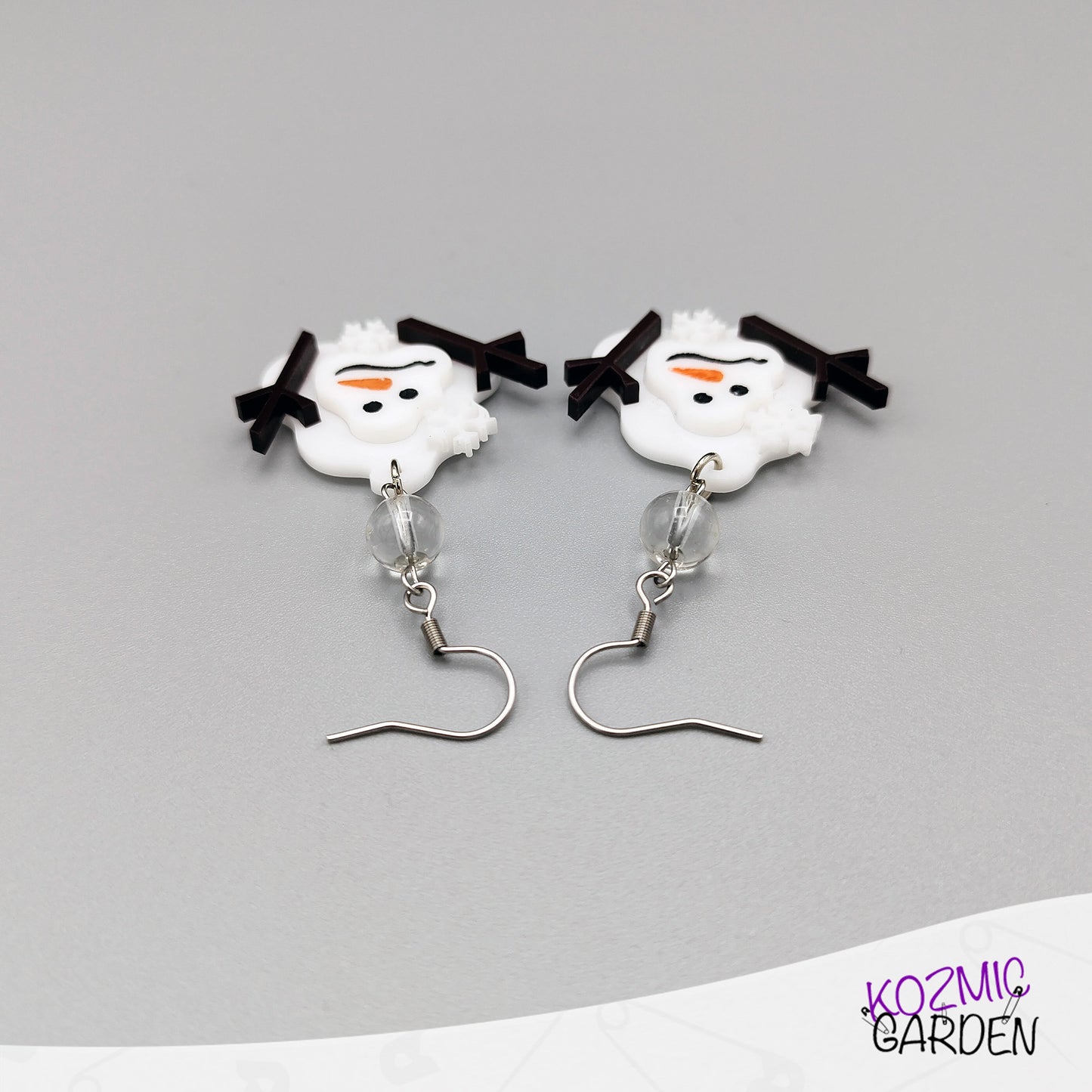 Melted Snowman Earrings – Winter's Fun in a Puddle!