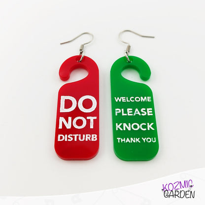 DO NOT DISTURB EARRINGS | Anti-social Style!
