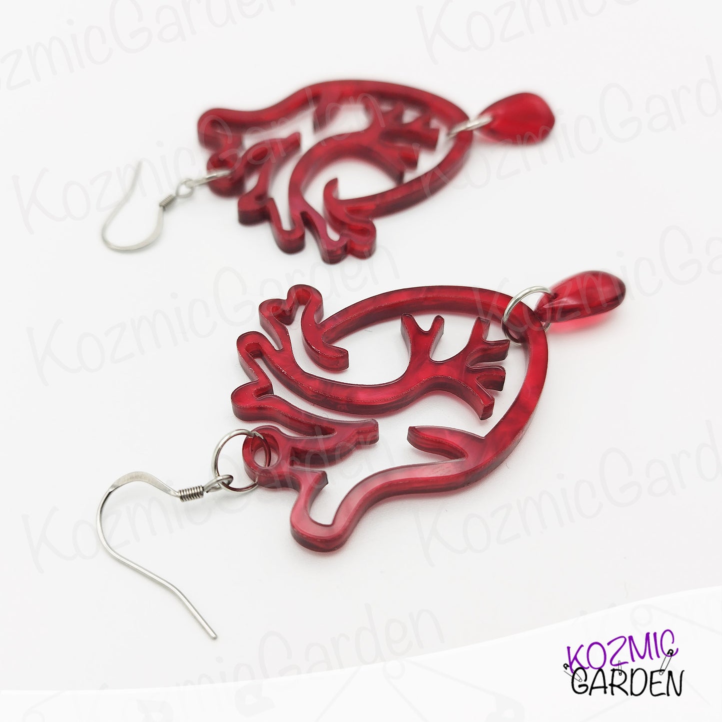 Anatomical Heart Earrings with Blood Drop – Dare to be my Valentine?