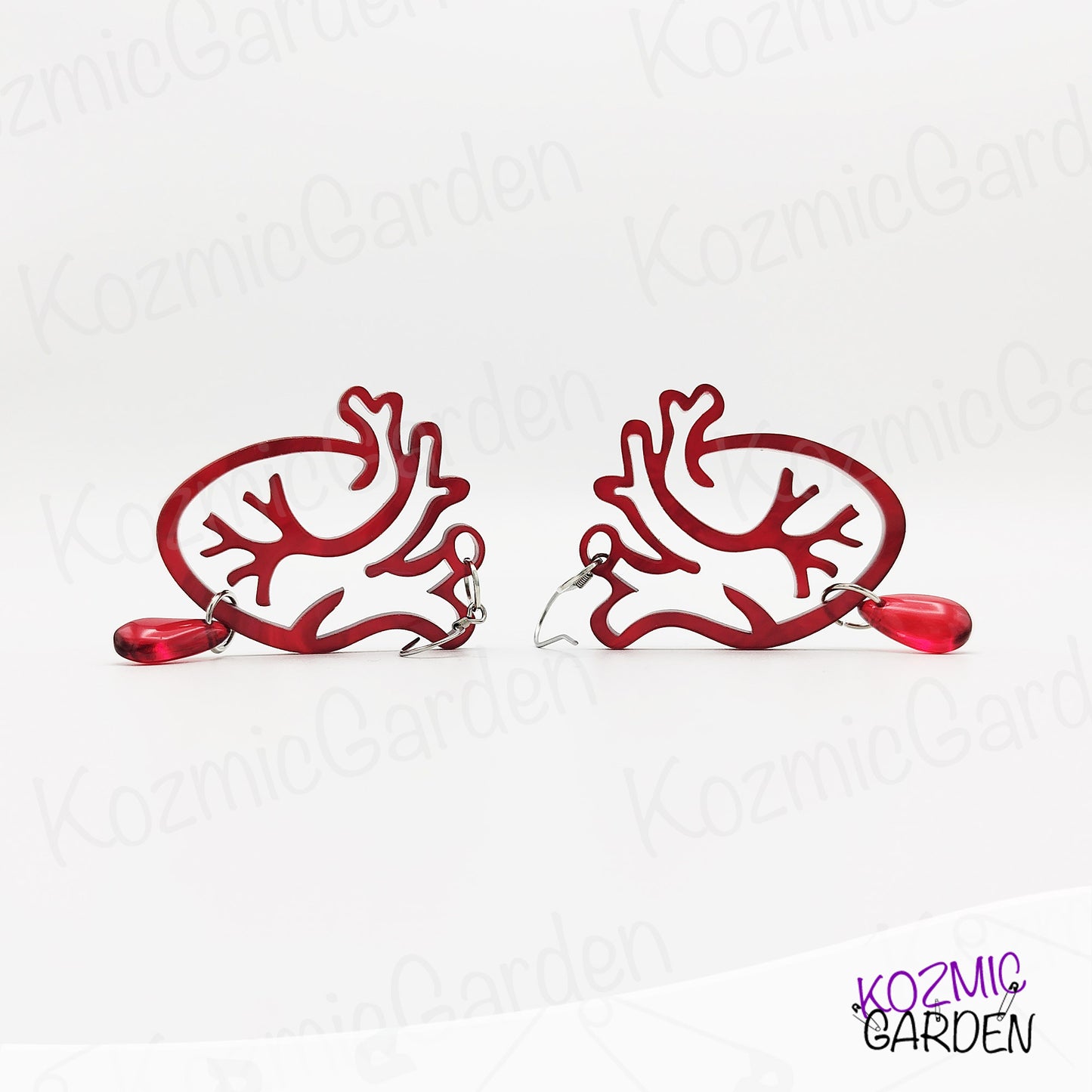 Anatomical Heart Earrings with Blood Drop – Dare to be my Valentine?