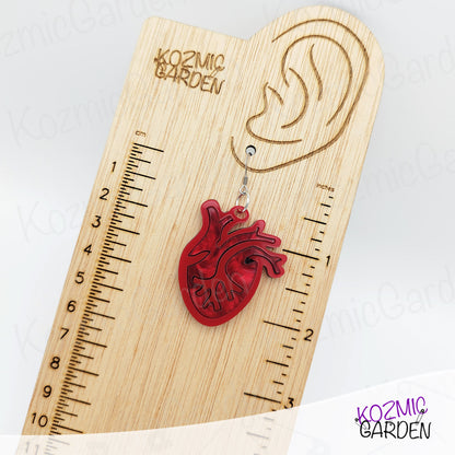 Anatomical Heart Earrings – Bloody Gorgeous for Goths & Alt Lovers