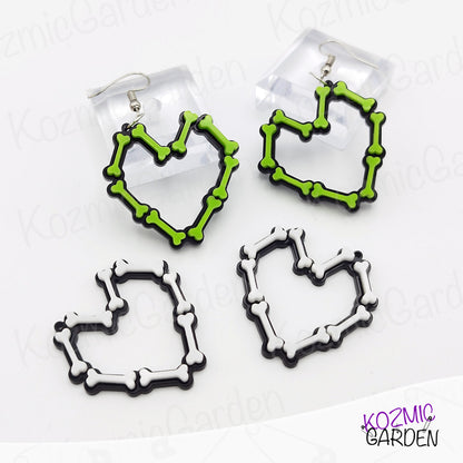 BONE HEART EARRINGS | Dare to Wear!