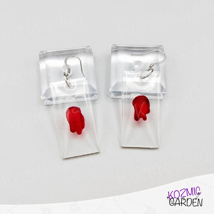 DEXTER'S BLOOD SLIDE EARRINGS | Sinister elegance awaits!