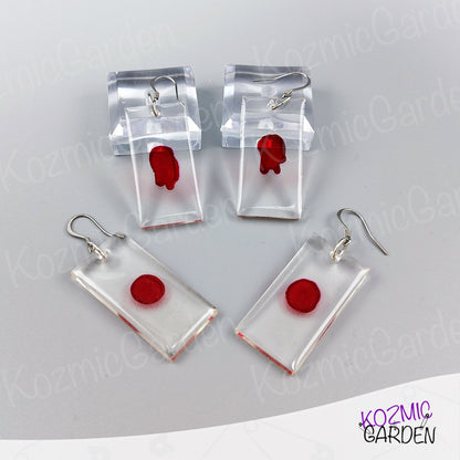 DEXTER'S BLOOD SLIDE EARRINGS | Sinister elegance awaits!