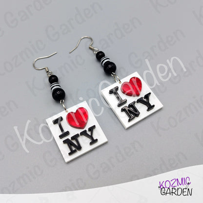 I Love New York Earrings