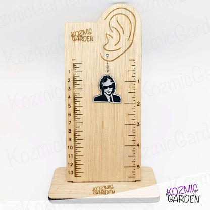 Jon Bon Jovi Earrings – Engraved on Silver Acrylic, Inspired by the Crush Album Era