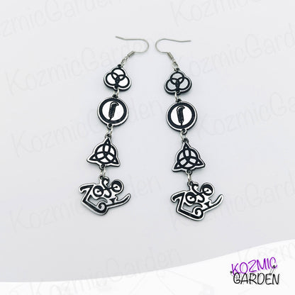 Led Zeppelin Symbols Earrings – Direction: Stairway to Heaven!