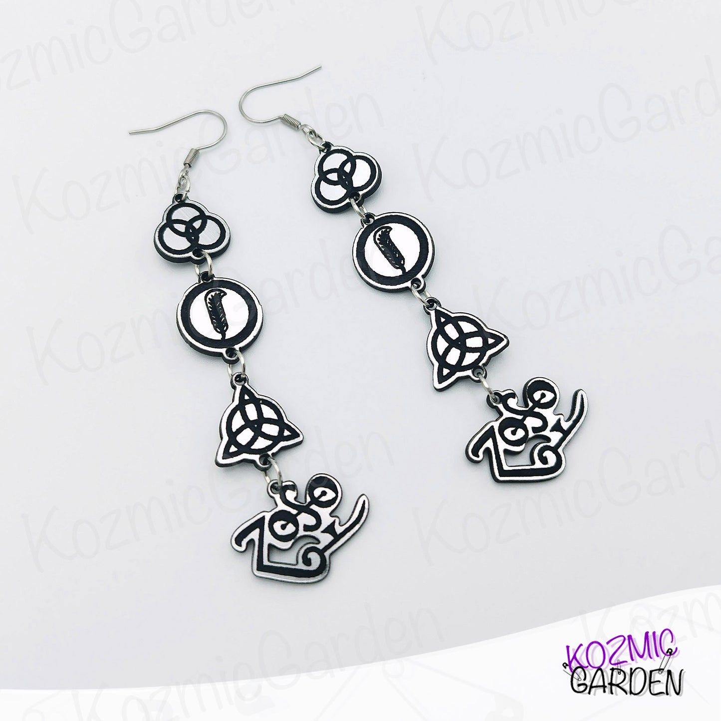 Led Zeppelin Symbols Earrings – Direction: Stairway to Heaven!