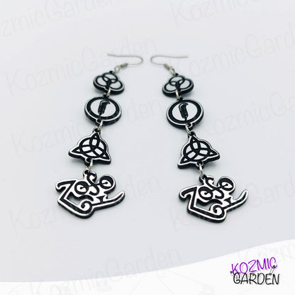 Led Zeppelin Symbols Earrings – Direction: Stairway to Heaven!