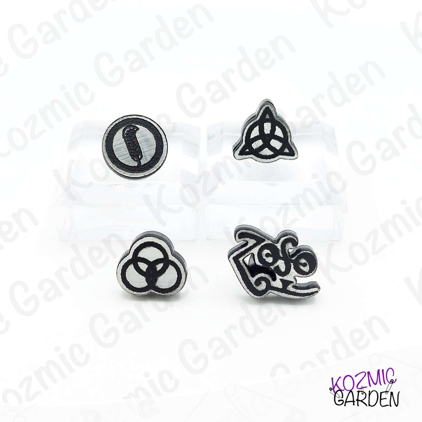 Led Zeppelin Inspired Stud Earrings