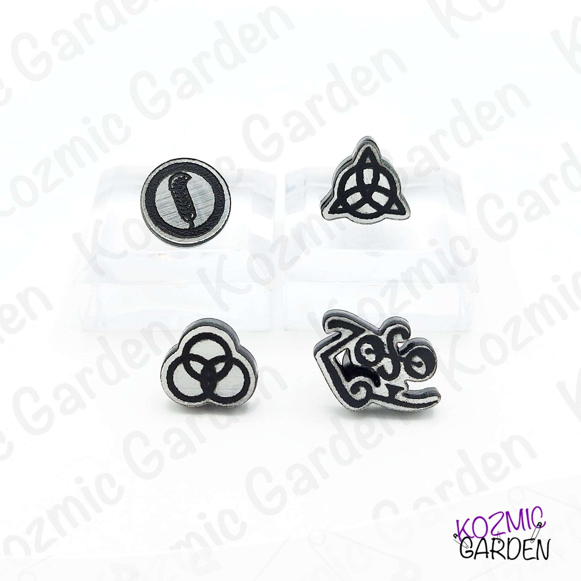 Led Zeppelin Inspired Stud Earrings