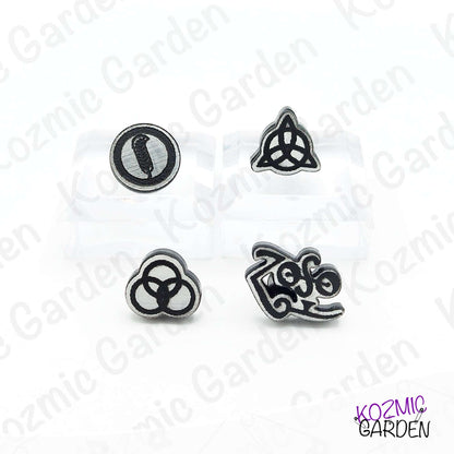 Led Zeppelin Inspired Stud Earrings