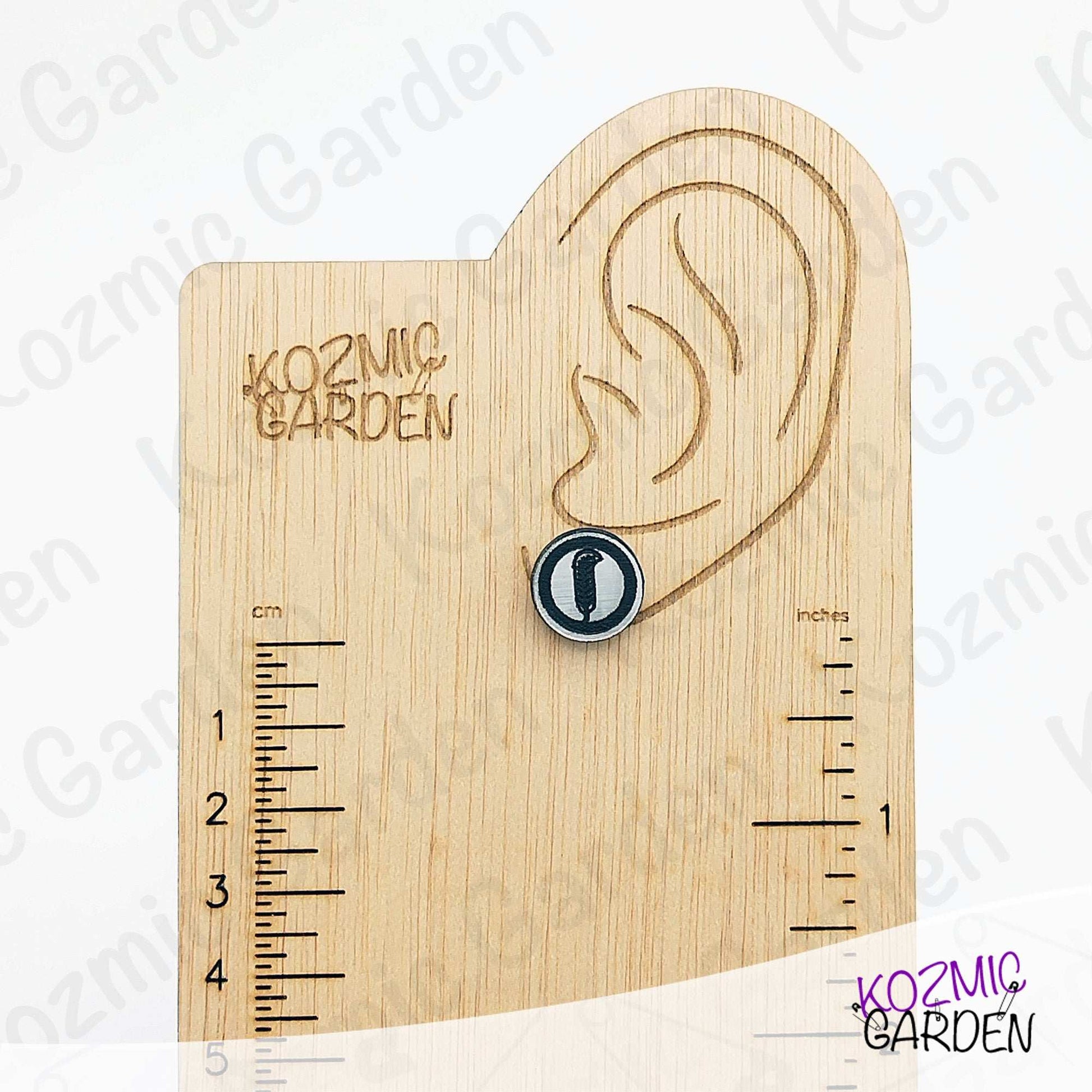 Led Zeppelin Inspired Stud Earrings