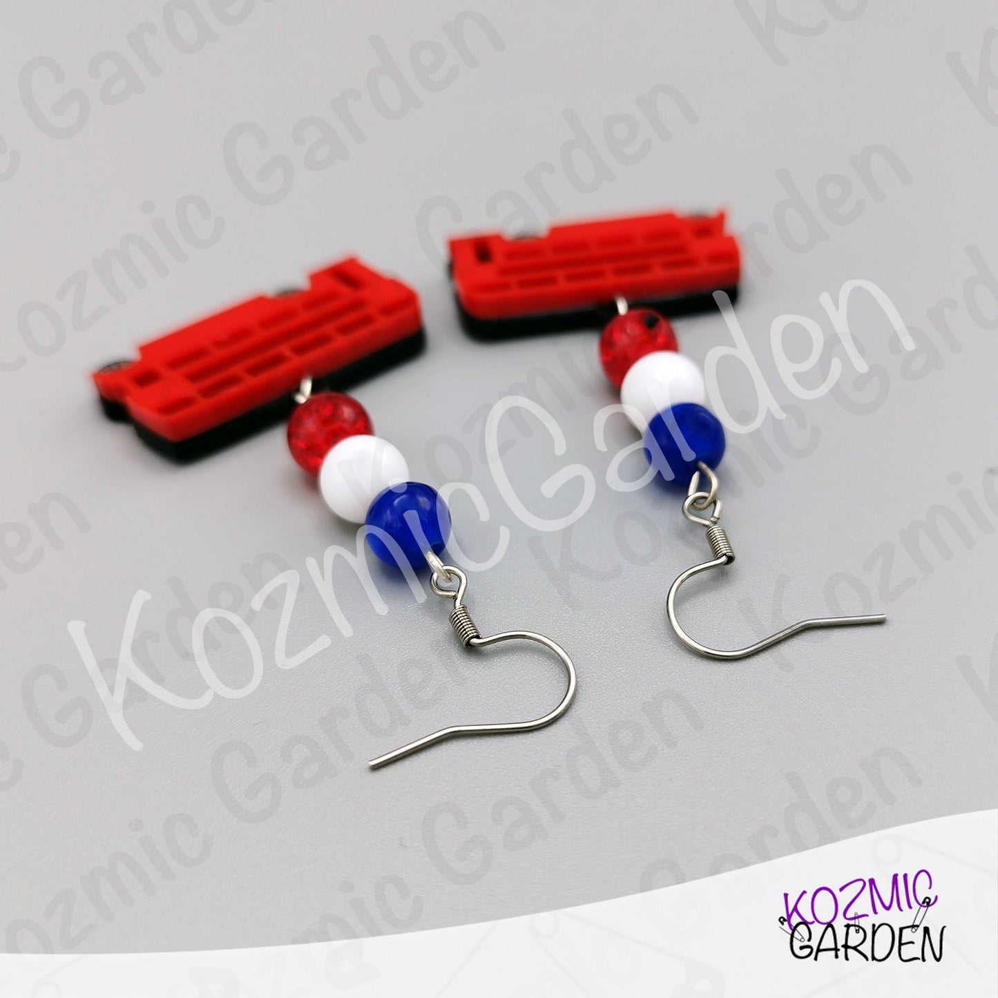 London Bus Earrings — Red Double Decker Acrylic Very British Earrings