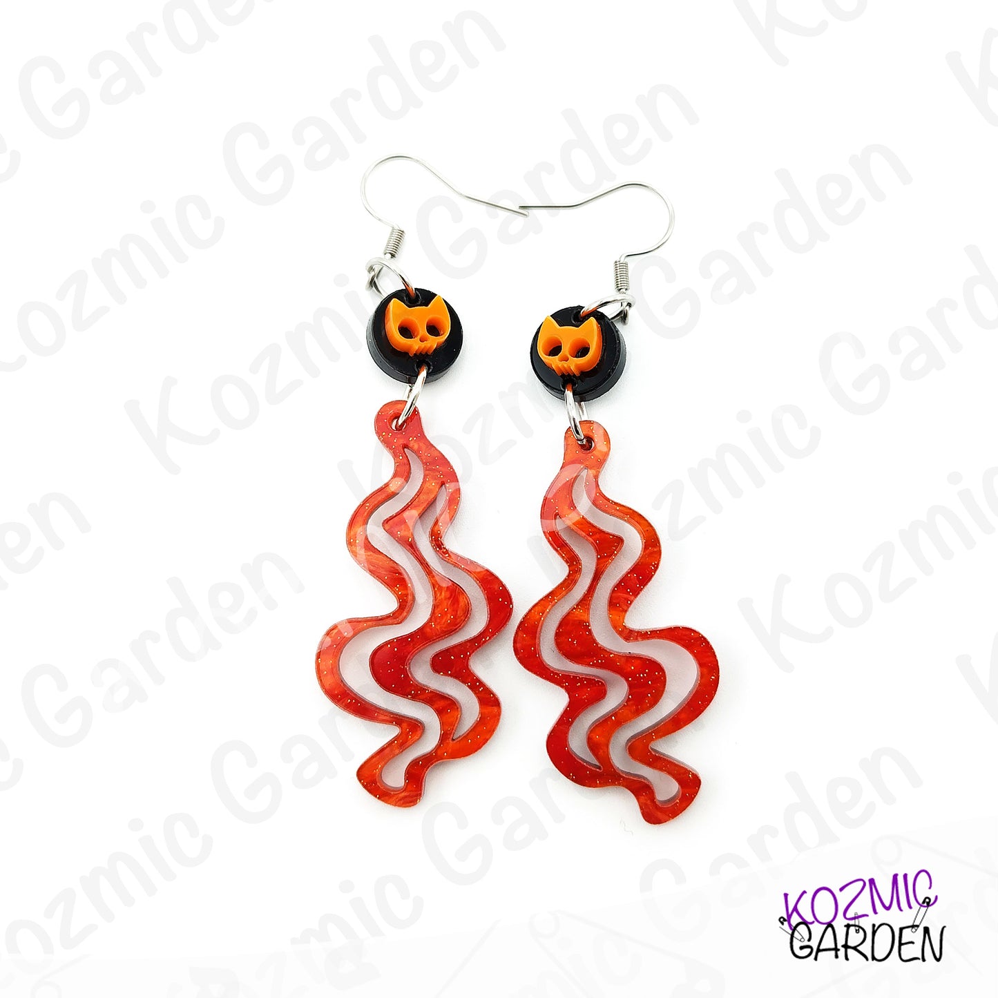 Cat-Sith Magic Smoke Earrings! – Mismatched Halloween Witchy Dangles
